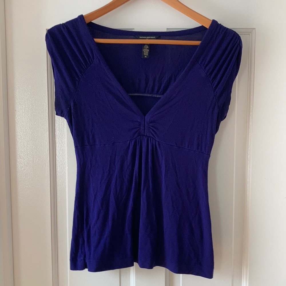 Banana Republic Purple Knit Top